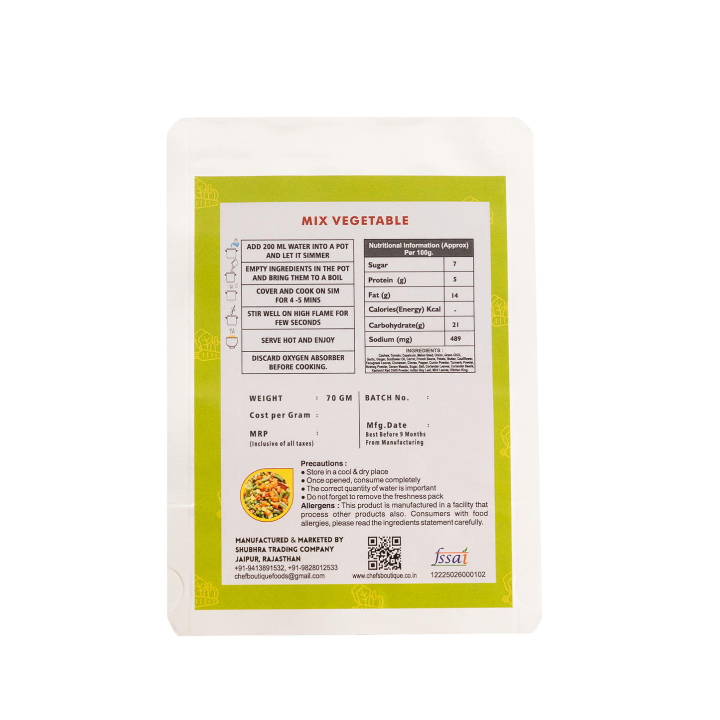 Mix Vegetable  – Freeze-Dried