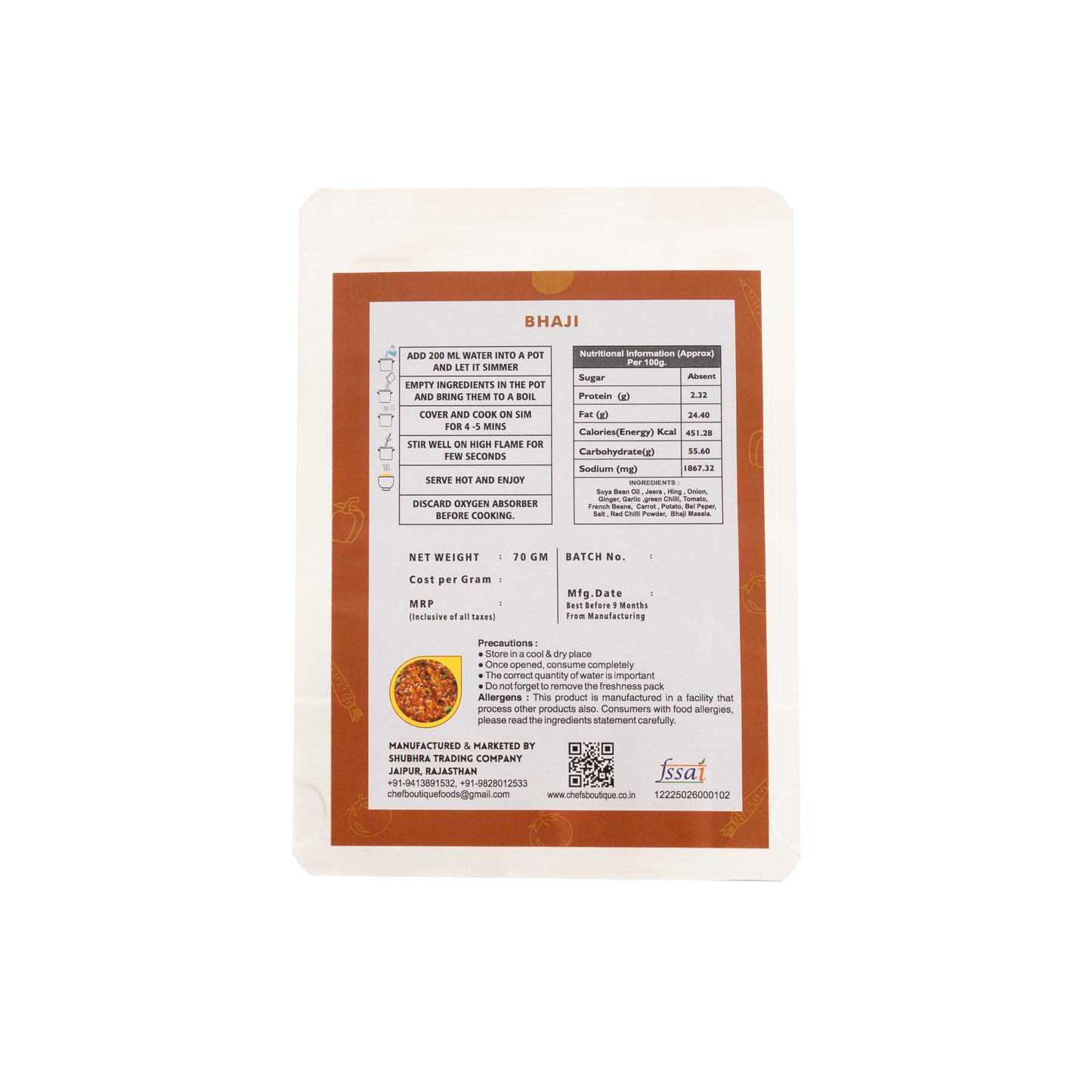 Bhaji  – Freeze-Dried