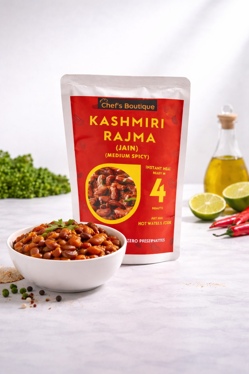 Ready-to-eat Jain Kashmiri Rajma – Freeze-Dried, No Onion/Garlic