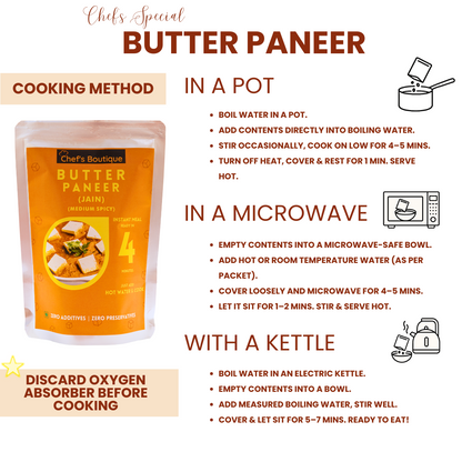 Jain Butter Paneer  Freeze-Dried, No Onion/Garlic