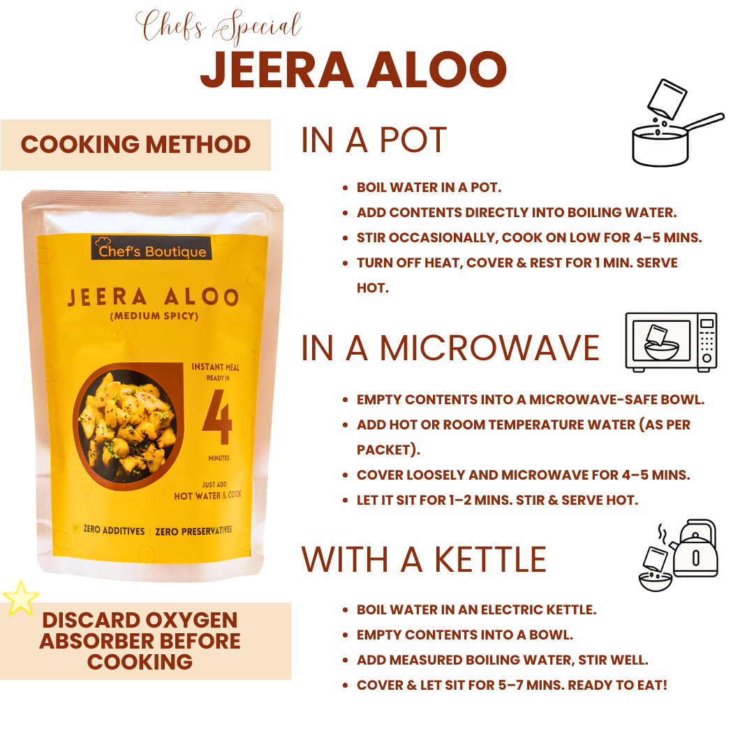 Jeera Aloo – Freeze-Dried, No Onion/Garlic