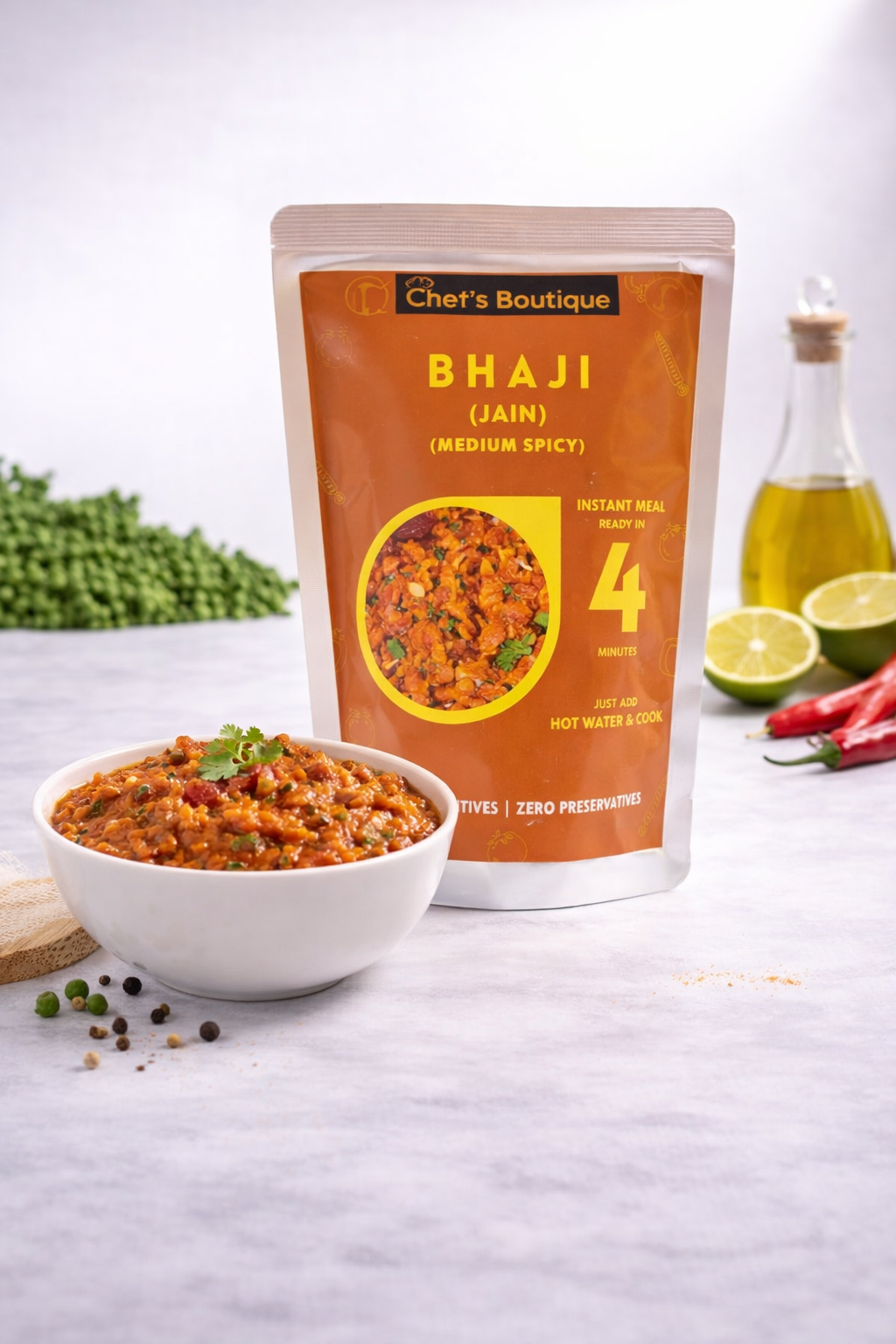 Ready-to-eat Jain Bhaji – Freeze-Dried, No Onion/Garlic